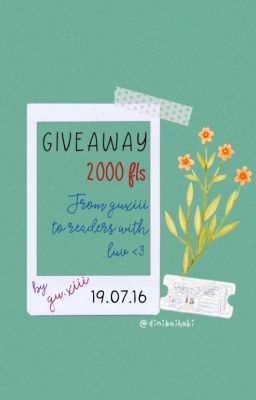 ⌈1ST GIVEAWAY︱2000 followers⌋ CLOSED