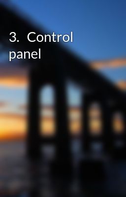 3.	Control panel
