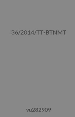 36/2014/TT-BTNMT
