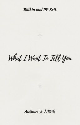 [BKPP] What I want to tell you