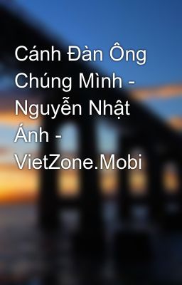 Cánh Ðàn Ông Chúng Mình - Nguyễn Nhật Ánh - VietZone.Mobi