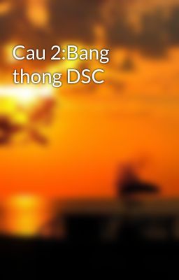 Cau 2:Bang thong DSC