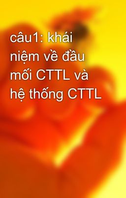 câu1: khái niệm về đầu mối CTTL và hệ thống CTTL