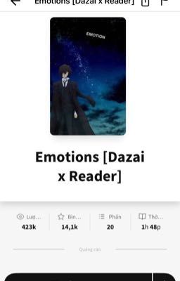 [Dazai x Reader] Emotions |Translation|