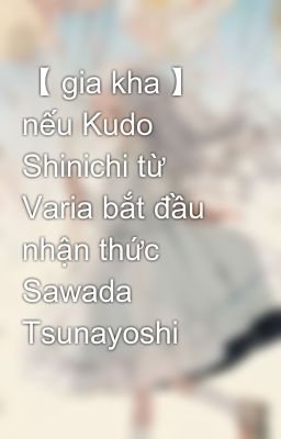 【 gia kha 】 nếu Kudo Shinichi từ Varia bắt đầu nhận thức Sawada Tsunayoshi