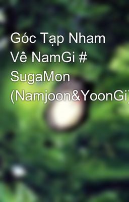 Góc Tạp Nham Về NamGi # SugaMon  (Namjoon&YoonGi) 