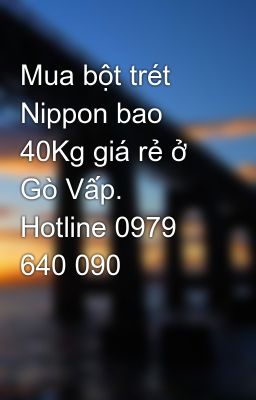Mua bột trét Nippon bao 40Kg giá rẻ ở Gò Vấp. Hotline 0979 640 090
