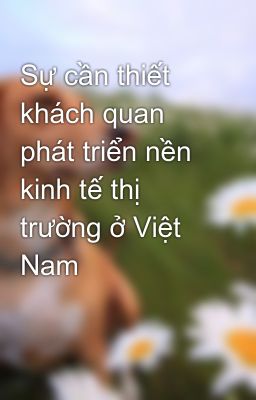 Sự cần thiết khách quan phát triển nền kinh tế thị trường ở Việt Nam
