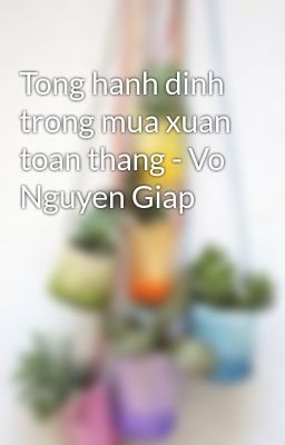 Tong hanh dinh trong mua xuan toan thang - Vo Nguyen Giap